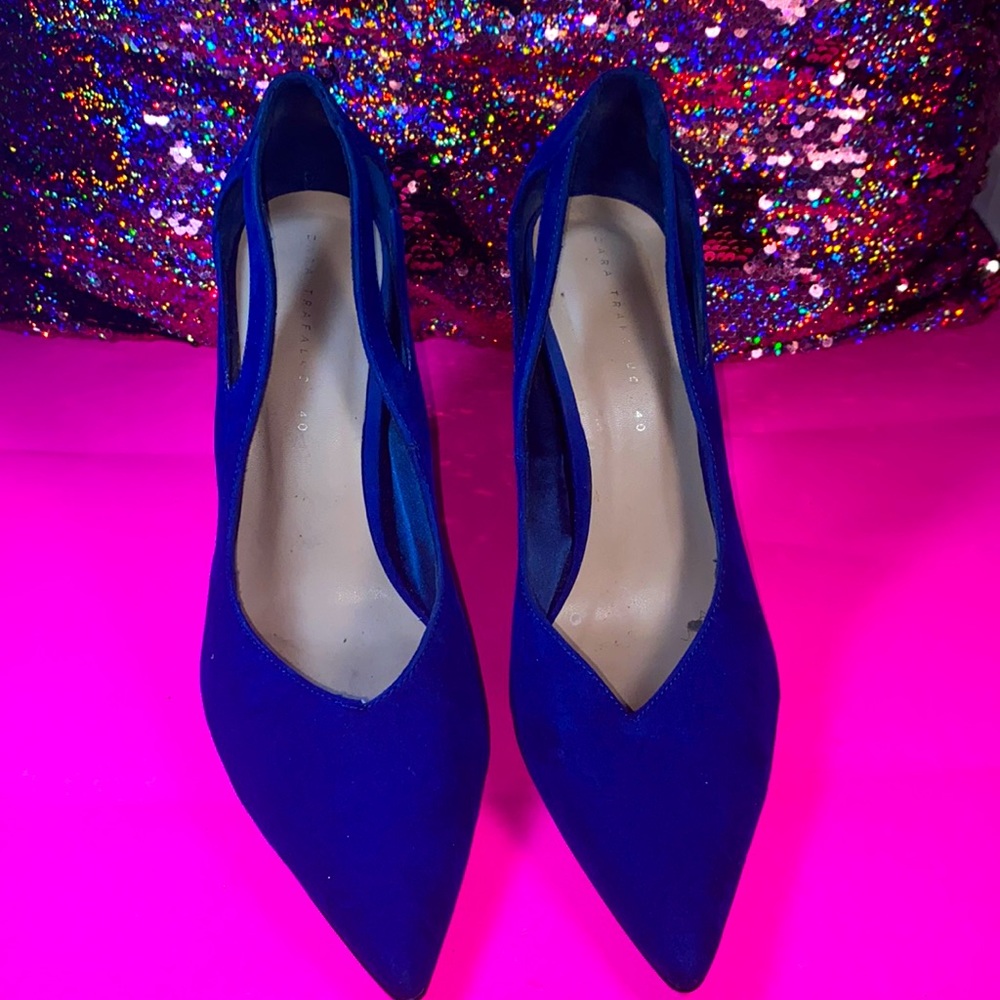 Zara Trafaluc Blue High Heels